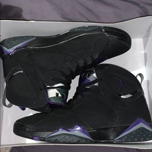 Black and purple Jordan 8s